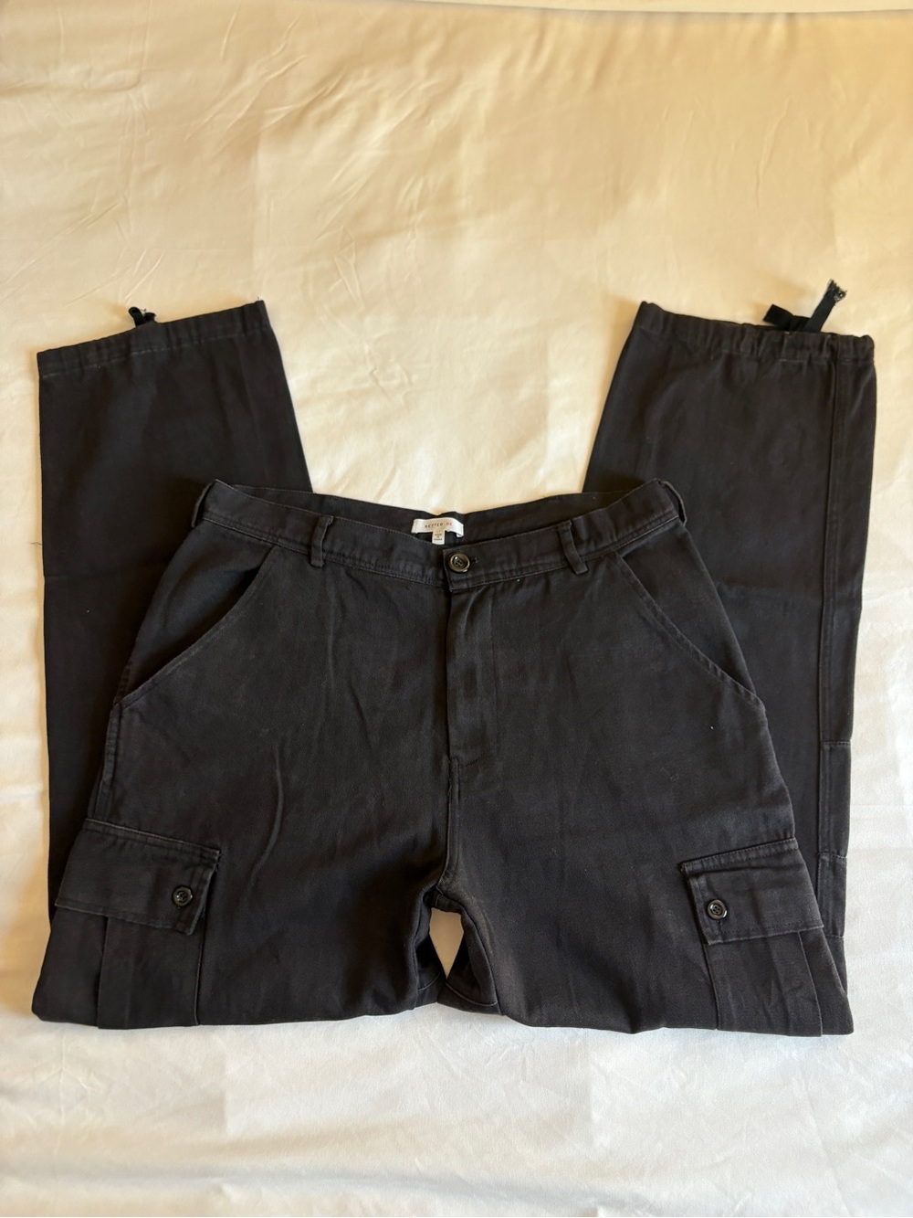 Better Be Washed Black Multi Pocket Cargo Pants Grunge Utility Streetwear